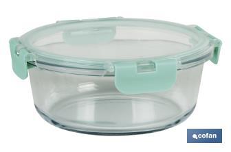 Set de 2 Fiambreras Redondas de Borosilicato | Modelo Aghata | Capacidad 620-950 ml - Cofan