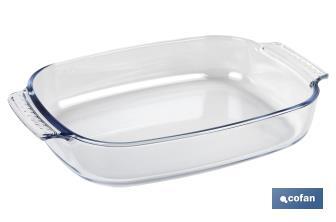 Set de 2 fuentes ovaladas Modelo Baritina | Fabricadas en vidrio borosilicato I Capacidad 2700 ml - 3800 ml - Cofan