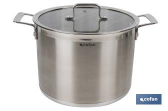 Caçarolas de Aço Inox | Disponíveis em várias capacidades | Tampa incluída | Modelo Cadenza - Cofan