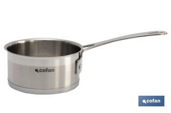 Stainless-steel saucepan | Capacity: 1 litre | Lid not included | Cadenza Model - Cofan