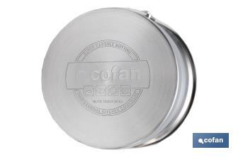 Stainless-steel saucepan | Capacity: 1 litre | Lid not included | Cadenza Model - Cofan