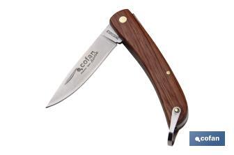 Campaign pocket knife | Blade size: 8.5cm| Brown | Stainless-steel blade - Cofan