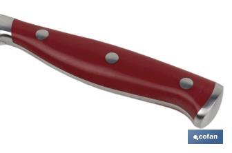 Coltello spelucchino da cucina con forgiatura francese | Rosso | Dimensioni della lama: 9 cm - Cofan