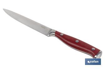 Coltello per verdure con forgiatura francese | Rosso | Dimensioni della lama: 13 cm - Cofan