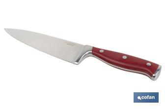 Coltello da cucina con forgiatura francese | Rosso | Varie misure - Cofan