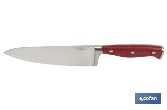 French forged kitchen knife | Red | Available in different sizes - Cofan