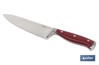 French forged kitchen knife | Red | Available in different sizes - Cofan