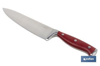 French forged kitchen knife | Red | Available in different sizes - Cofan