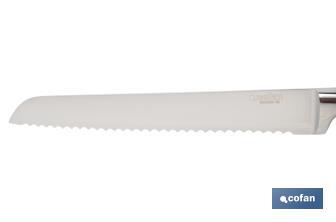 French forged bread knife | Red | Blade size: 21cm - Cofan