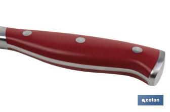 Coltello per prosciutto e salmone con forgiatura francese | Rosso | Dimensioni della lama: 25 cm - Cofan