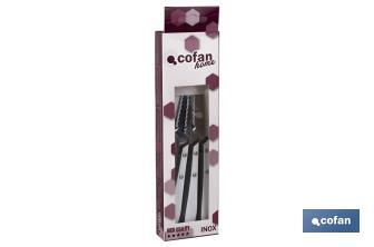 Pack of 3 knives | Micro-serrated blade of 10cm | Available in 2 colours - Cofan
