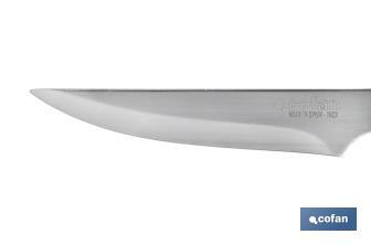 Pack of 3 steak knives | Blade with straight edge of 10cm | Walnut wood-effect handle - Cofan