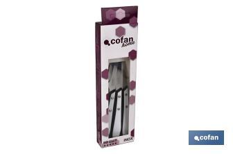 Pack of 3 knives | Blade of 10cm | Available in 2 colours - Cofan