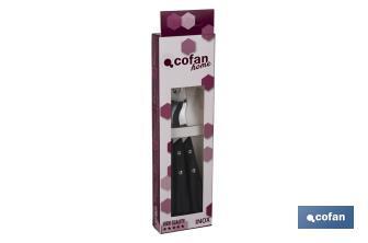 Pack de 3 garfos de carne ou de mesa | Com 4 dentes | Em negro - Cofan