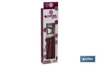Pack of 3 table or steak forks | Forks with 4 tines | Available in 2 colours - Cofan
