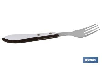 Pack of 3 table or steak forks | Forks with 4 tines | Available in 2 colours - Cofan