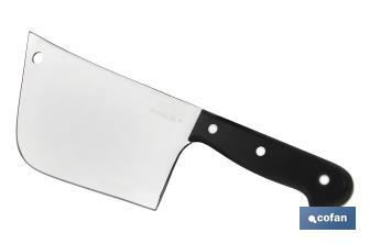 Cleaver | Saffron Model | Blade size: 20cm | Stainless-steel blade | Polyoxymethylene handle | Black - Cofan