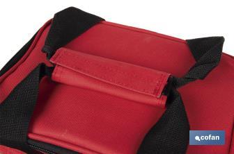 Nevera portátil porta alimentos | Bolsa isotérmica | Correa ajustable | Color: rojo | Medidas: 23 x 17 x 18 cm - Cofan