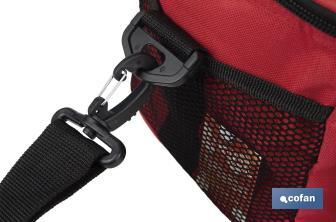 Nevera portátil porta alimentos | Bolsa isotérmica | Correa ajustable | Color: rojo | Medidas: 23 x 17 x 18 cm - Cofan