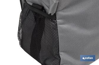 Nevera portátil porta alimentos | Bolsa isotérmica | Correa ajustable | Color: gris oscuro | Medidas: 35 x 23 x 24 cm - Cofan