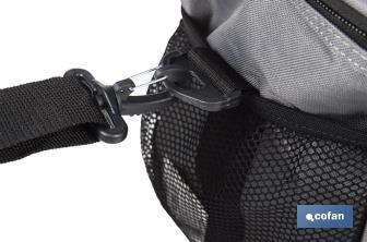 Nevera portátil porta alimentos | Bolsa isotérmica | Correa ajustable | Color: gris oscuro | Medidas: 35 x 23 x 24 cm - Cofan