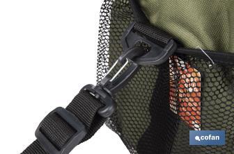 Bolsa térmica | Nevera portátil para alimentos | Correa ajustable | Adecuada para pícnic, playa, oficina, viaje | Color: verde y beige | Medidas: 35 x 25 x 27,5 cm - Cofan