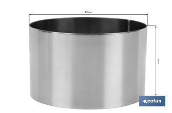 Moldes Redondos de Acero Inoxidable para Emplatado | Dos tamaños - Cofan