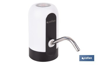 Dispensador de agua eléctrico | Grifo portátil para garrafas de agua | Adaptador universal incluido | Batería recargable de 1200 mAh con conexión USB-C - Cofan