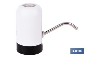 Dispensador de agua eléctrico | Grifo portátil para garrafas de agua | Adaptador universal incluido | Batería recargable de 1200 mAh con conexión USB-C - Cofan