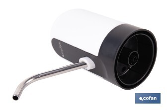Dispensador de agua eléctrico | Grifo portátil para garrafas de agua | Adaptador universal incluido | Batería recargable de 1200 mAh con conexión USB-C - Cofan