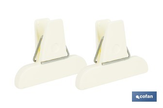 Pack de 2 pinzas para cerrar bolsas de alimentos | Color: beige - Cofan