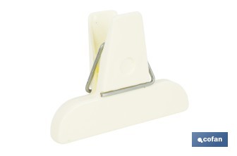 Pack de 2 pinzas para cerrar bolsas de alimentos | Color: beige - Cofan