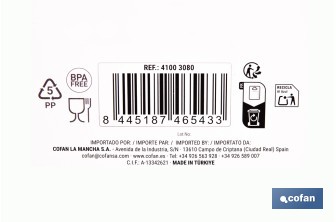 Pack de 2 pinzas para cerrar bolsas de alimentos | Color: beige - Cofan