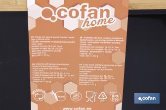 Panera con tapa de bambú | Diseño minimalista | Capacidad: 6,5 l | Perfecta para conservar pan fresco | Disponible en diferentes colores - Cofan
