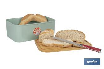 Panera con tapa de bambú | Diseño minimalista | Capacidad: 6,5 l | Perfecta para conservar pan fresco | Disponible en diferentes colores - Cofan