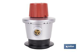 Regulador de gas butano/propano | Mando ajustable | Rosca izquierda 21,8 mm | Adecuado para sopletes y soldadores - Cofan
