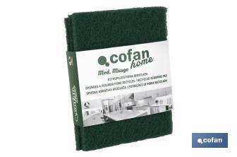 Pack de 4 esfregões verdes - Cofan