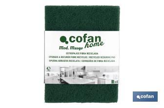 Pack de 4 estropajos verdes - Cofan