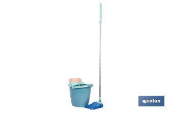 Pack de fregona con cubo y escurridor fácil | Capacidad de cubo de 14 litros - Cofan