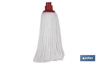 Mop with microfibre strands | White | Thickness: 160g | Maximum softness and absorption with quick drying - Cofan