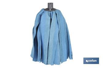 Mop with microfibre strips | Blue | Thickness: 155g | Maximum softness and absorption with quick drying - Cofan