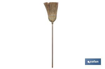 National Three Tie Millet Broom - Cofan