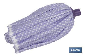 Cloth mop | 100% microfibre | White and purple - Cofan