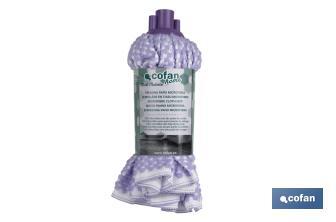 Cloth mop | 100% microfibre | White and purple - Cofan