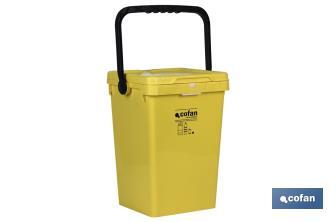 Yellow Rubbish Bin for Plastics & Tins - Cofan