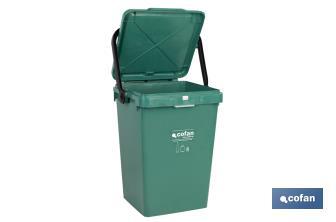 Green Rubbish Bin for Glass - Cofan