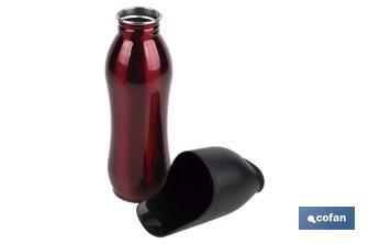 Portable dog water bottle | Capacity: 750ml | Cherry red coloured - Cofan