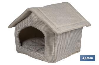 Fabric house for pets | Portable washable house | Outer dimensions: 42 x 40 x 40cm - Cofan