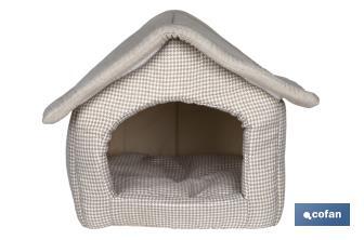 Casita de tela para Mascotas | Casa Portátil Lavable | Medida exterior: 47 x 39 x 42 cm - Cofan