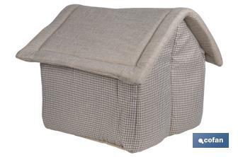 Fabric house for pets | Portable washable house | Outer dimensions: 42 x 40 x 40cm - Cofan